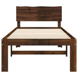 Single Bed Frame with Headboard ROSTOCK Dark Brown 80 x 200 cm 903452