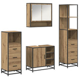 Bathroom Furniture Set 4 pcs Artisan Oak Engineered Wood 3402543