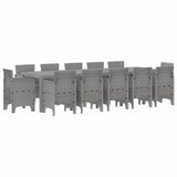 Garden Dining Set 13 pcs Light Grey Poly rattan 3378627