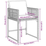 Garden Dining Set Mix beige, Light grey 3211452