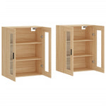 Wall Mounted Cabinets 2 pcs Sonoma Oak Engineered Wood 3197956