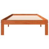 Bed Frame without Mattress Wax Brown 90x190 cm Single Solid Wood Pine 844164