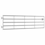145986 5 Bar Field Gate Steel x90 cm Silver