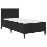 Bed Frame with Mattress with Headboard Black 90 x 190 cm Velvet 3415258
