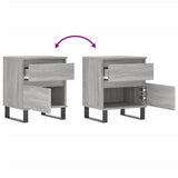 Bedside Cabinets 2 pcs Grey Sonoma 40x35x50 cm Engineered Wood 830697
