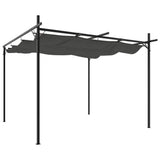Pergola with Retractable Roof Anthracite 295x292x230 cm 360116