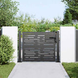 Garden Gate with Lock Black 110 x 105 cm Powder-Coated Steel 42015899