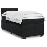 Box Spring Bed with Mattress Black 80x200 cm Velvet 3286170