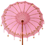 Balinese Parasol Pink 180-190 cm Cotton, solid wood 3356905