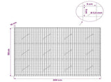 Gabion with 3.5 mm Wire and 5x5 cm Mesh 200x10x150 cm 3462070