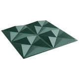 Wall Panels 12 pcs Green 50x50 cm XPS 3 m Origami 4100065