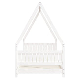 Kids Bed Frame White 90x200 cm Solid Wood Pine 834499