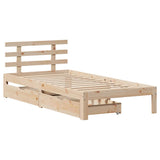 Bed Frame with Drawers without Mattress 90x190 cm Single 3301996
