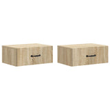 Wall-Mounted Bedside Cabinet 2 pcs Sonoma Oak 49 x 34.5 x 20 cm 898620