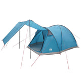Cabin Tent with Roof Blue 4-Person Polyester and Steel 42028580