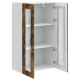 Wall Glass Cabinet PORTO Smoked Oak 60 x 31 x 100 cm 885530