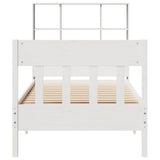 Bed Frame without Mattress White 90x200 cm Solid Wood Pine 3323231