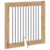 Dog Gate with Stands 4 pcs Artisan Oak 100 x 100 cm 892036