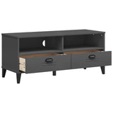 ZNTS TV Cabinet VIKEN Anthracite Grey Solid Wood Pine 374931