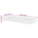 Floating Wall Display Shelves Book/DVD Storage White MDF 2 pcs 242183