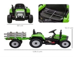 Ride On Tractor, Battery Powered Electric Car, with Detachable Trailer, Remote Control, Music T3398P348360