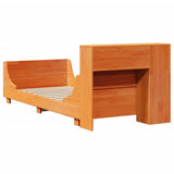 Bed Frame without Mattress Wax Brown 100x200 cm Solid Wood Pine 3323784