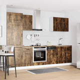 ZNTS 7 Piece Kitchen Cabinet Set Kalmar Smoked Oak Engineered Wood 3314766