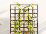 Wooden Trellis Planter, Raised Garden Bed with Wheels and Bed Liner, to Climb and Grow Vegetables, T3398P317695