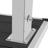 ZNTS Outdoor Shower with Tray WPC Stainless Steel 3051290