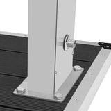 Outdoor Shower with Tray WPC Stainless Steel 3051290