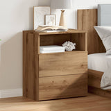 ZNTS Bedside Cabinet Artisan Oak 50x32x60cm Engineered Wood 856566