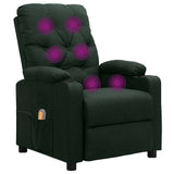 Massage Chair Dark Green Fabric 339118