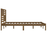 Bed Frame Honey Brown Solid Pine Wood 200x200 cm Durable 3101046