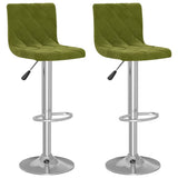 Bar Stools 2 pcs Light Green Velvet 333689