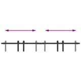 Sliding Cabinet Door Kit 152 cm Carbon Steel 4009665