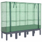 ZNTS Raised Bed with Greenhouse Cover Rattan Look 160x40x140 cm 4015835