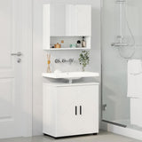 Bathroom Furniture Set 2 pcs White Engineered wood & Metal 3392933
