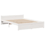 Bed Frame with Headboard without Mattress White 135x190 cm Double 3306753