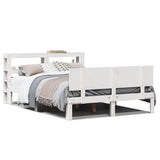 Bed Frame with Headboard without Mattress White 150x200 cm King Size 3306089