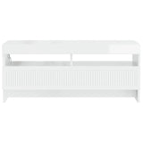 LED TV Cabinet High Gloss White Engineered Wood 896109