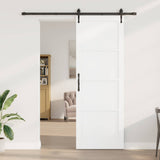 Sliding Door ORKDAL White and Black 83 x 232 cm Solid Pine Wood 3445581