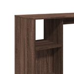 ZNTS Bar Table with Shelf Brown Oak 124x46x103.5 cm Engineered Wood 854397