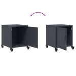 ZNTS Bedside Cabinets 2 pcs Anthracite 36x39x43.5 cm Steel 846619