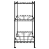 3-Tier Storage Rack 60x35x76 cm Black 150 kg 324620
