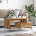 ZNTS Coffee Table Artisan Oak 90x49x45 cm Engineered Wood 857453