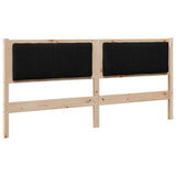 Upholstered Headboard Brown 180 cm Solid Pine Wood 879051