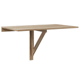 Folding Table Oak Engineered wood Compact Foldable 243053