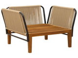 Garden Chair with Cushions Solid Acacia Wood & Rope Natural 42022079