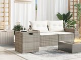 Propane Tank Cover Table Grey 40x40x60 cm Poly Rattan 366296