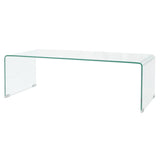 Coffee Table Tempered Glass 98x45x30 cm Clear 244189